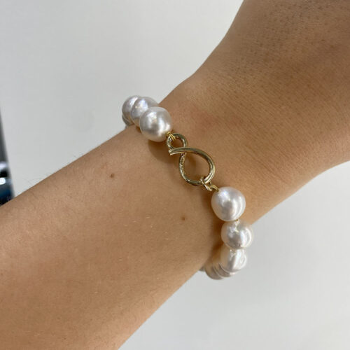 Armbånd med South Sea perler (hvid)