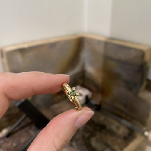 Miniring med diamant