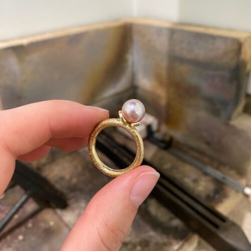 Mira Maja ring (ferskvandsperle)