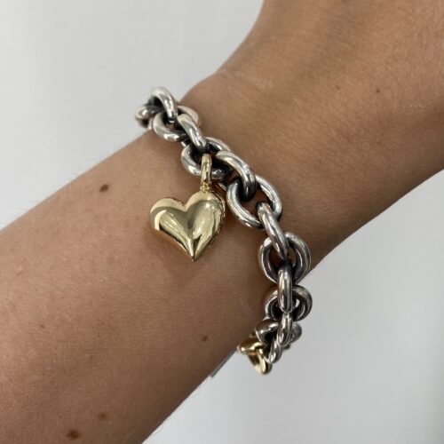 Klassisk armbånd m. hjerte