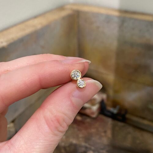 Ørering med brillanter