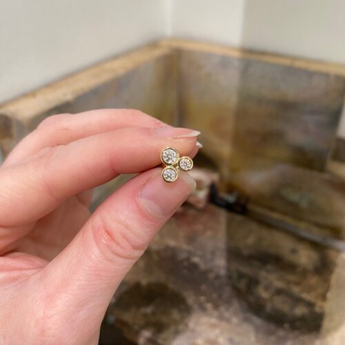 Ørering med brillanter